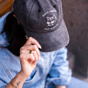 Svart Denimcaps - Logo "Anti-Social Cat Owner" 