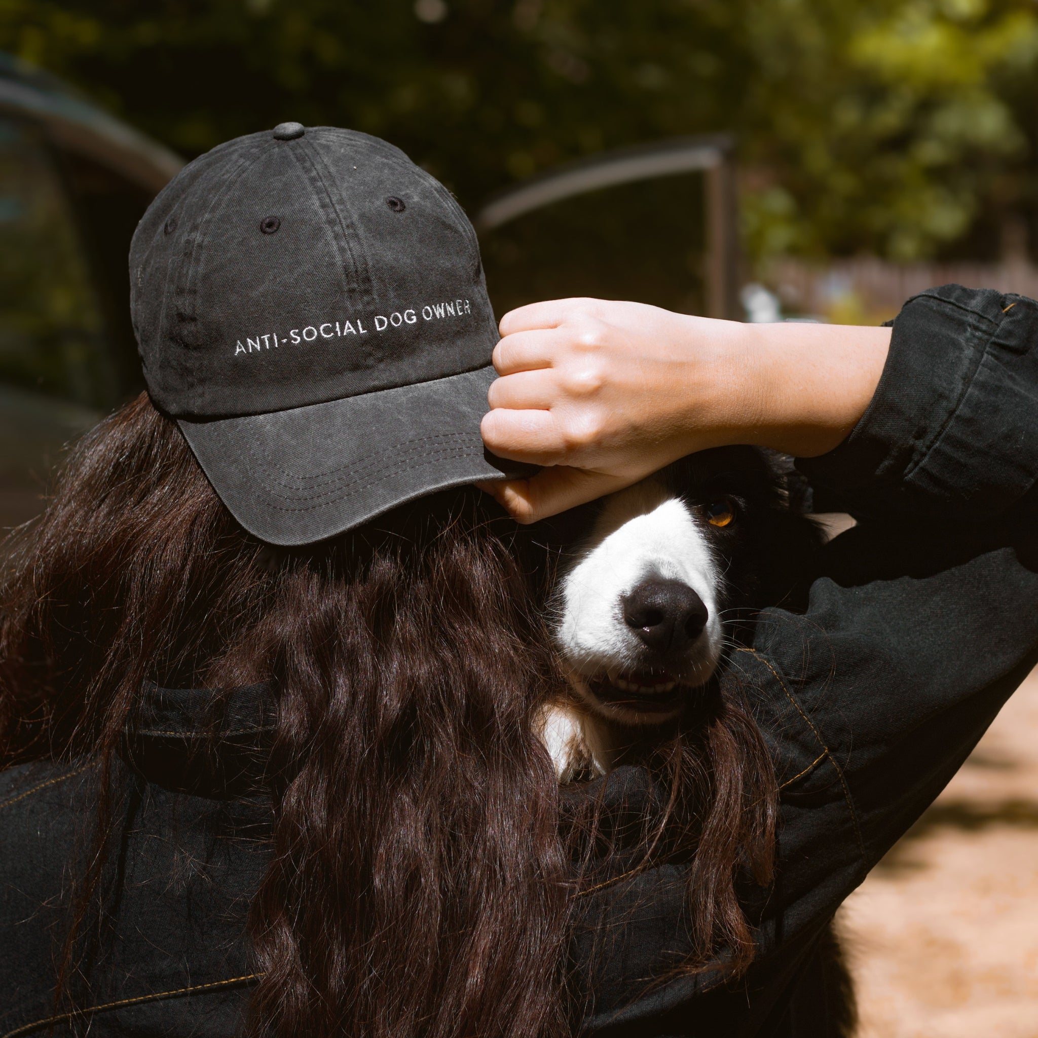 Black Denim Cap - Anti-Social Dog Owner