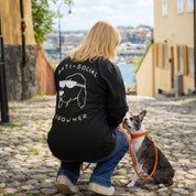 Svart Langermet T-skjorte - Anti-Social Dog Owner 