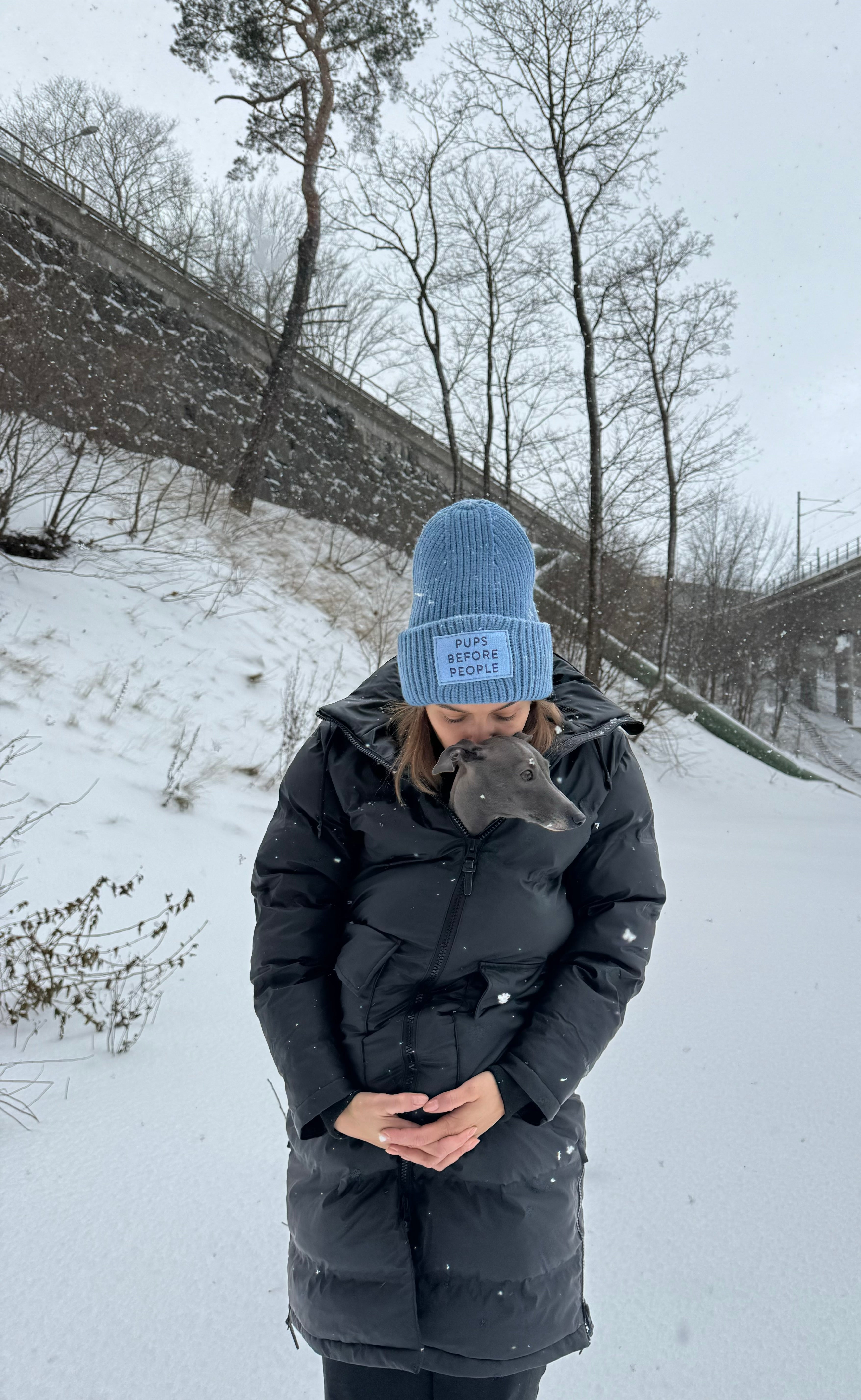 Blue Wool Beanie - Pups Before People