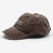 Brown Denim Cap - Cats & Wine Make Everything Fine