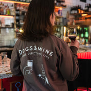 Brun Langermet T-skjorte - Dogs & Wine Make Everything Fine 