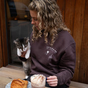 Brown Sweatshirt - Cats & Wine Make Everything Fine