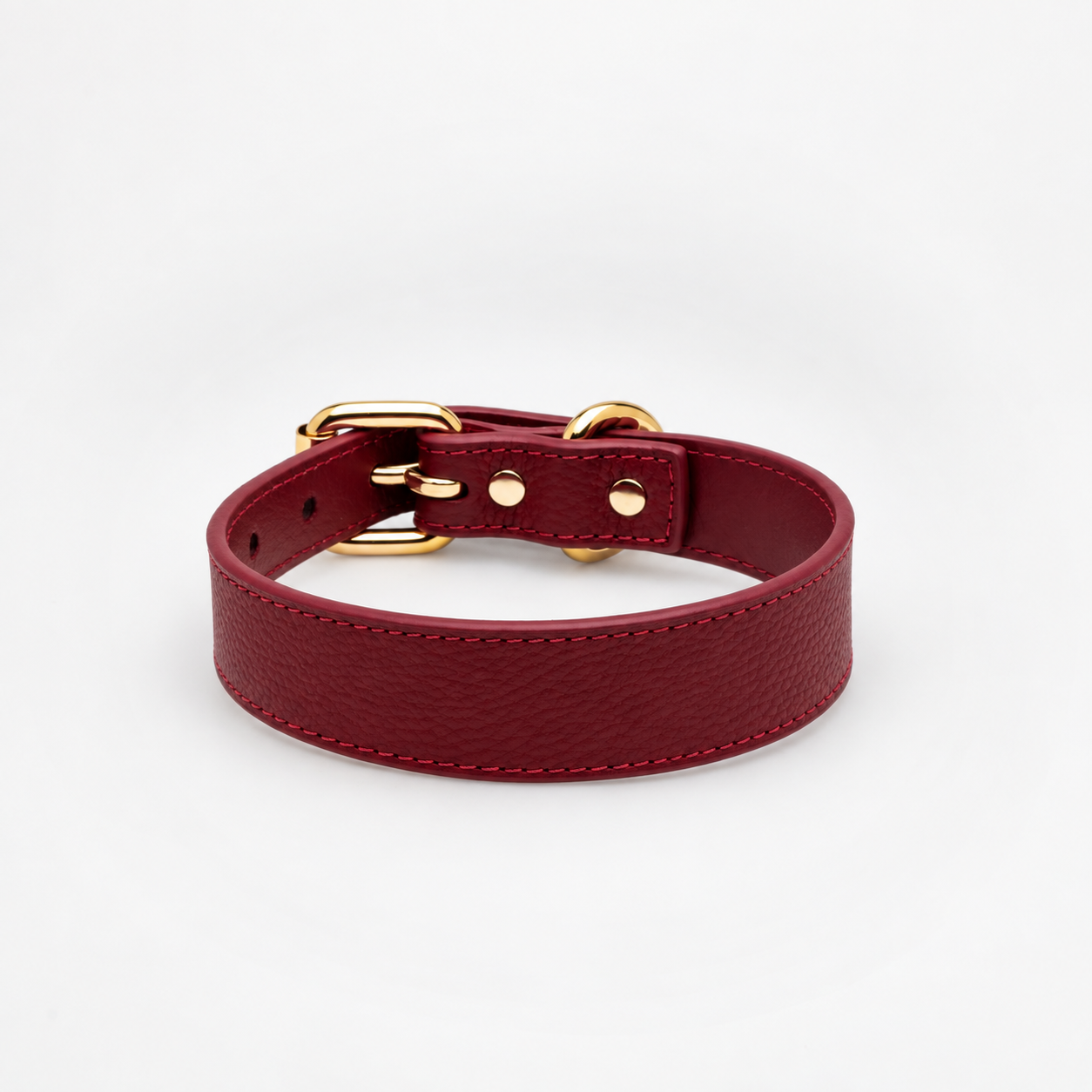 Burgundy Hundehalsbånd Tynn 