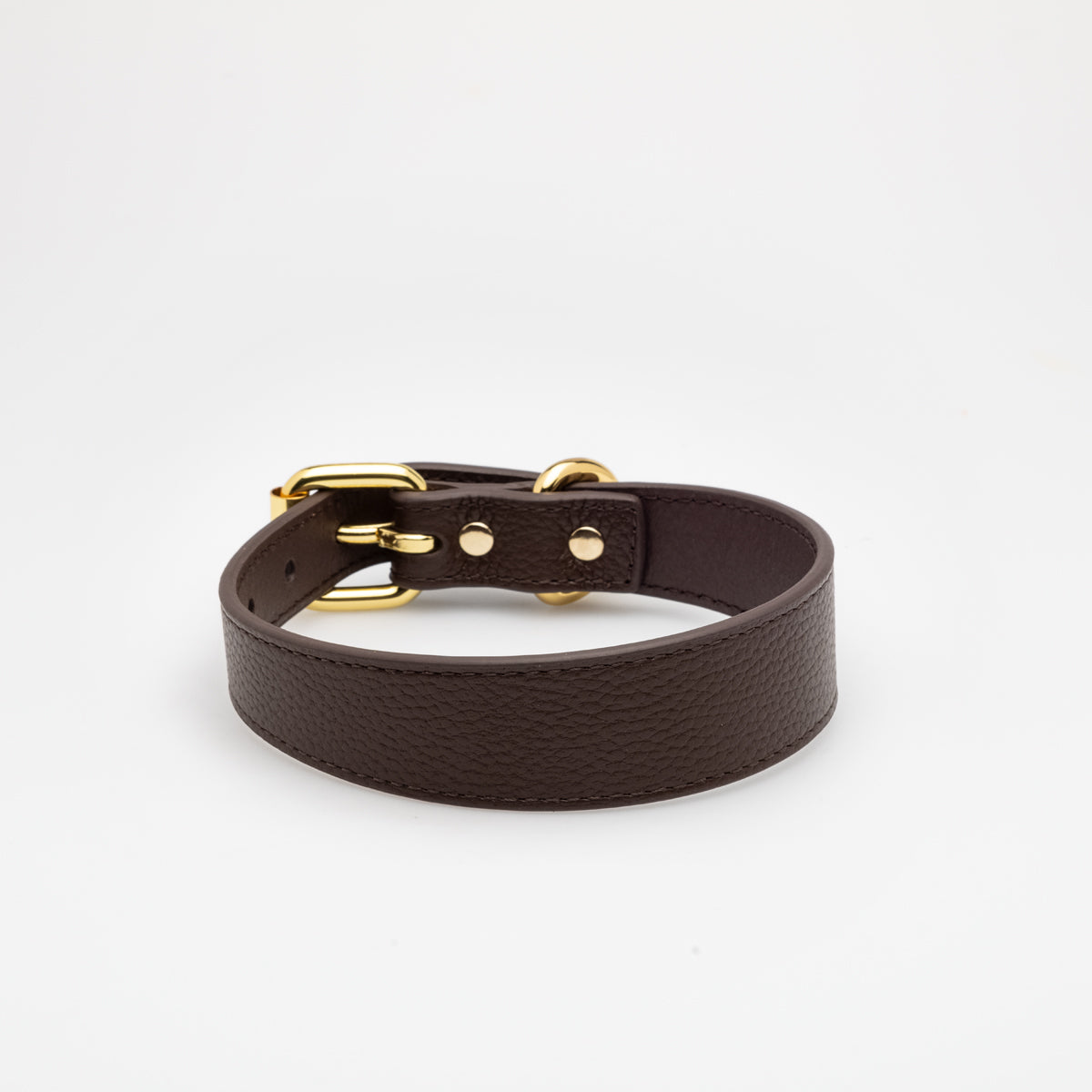 Coffee Brown Dog Collar Thin