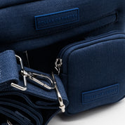 Mørkeblå Denim Hundeturveske - Crossbody 