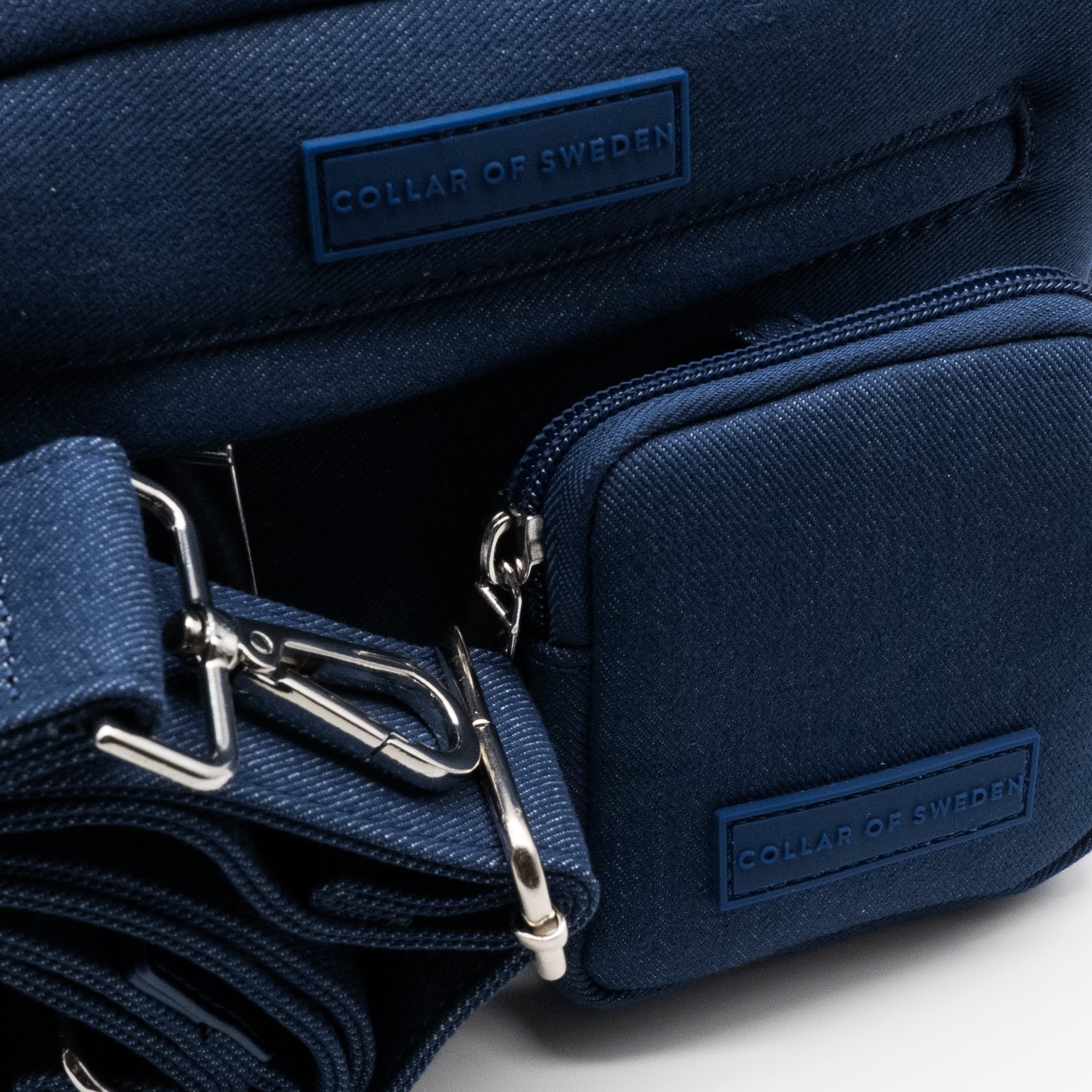 Mørkeblå Denim Hundeturveske - Crossbody 