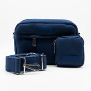 Mørkeblå Denim Hundeturveske - Crossbody 
