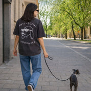 Vintage Svart T-skjorte - Anti-Social Dog Owner 