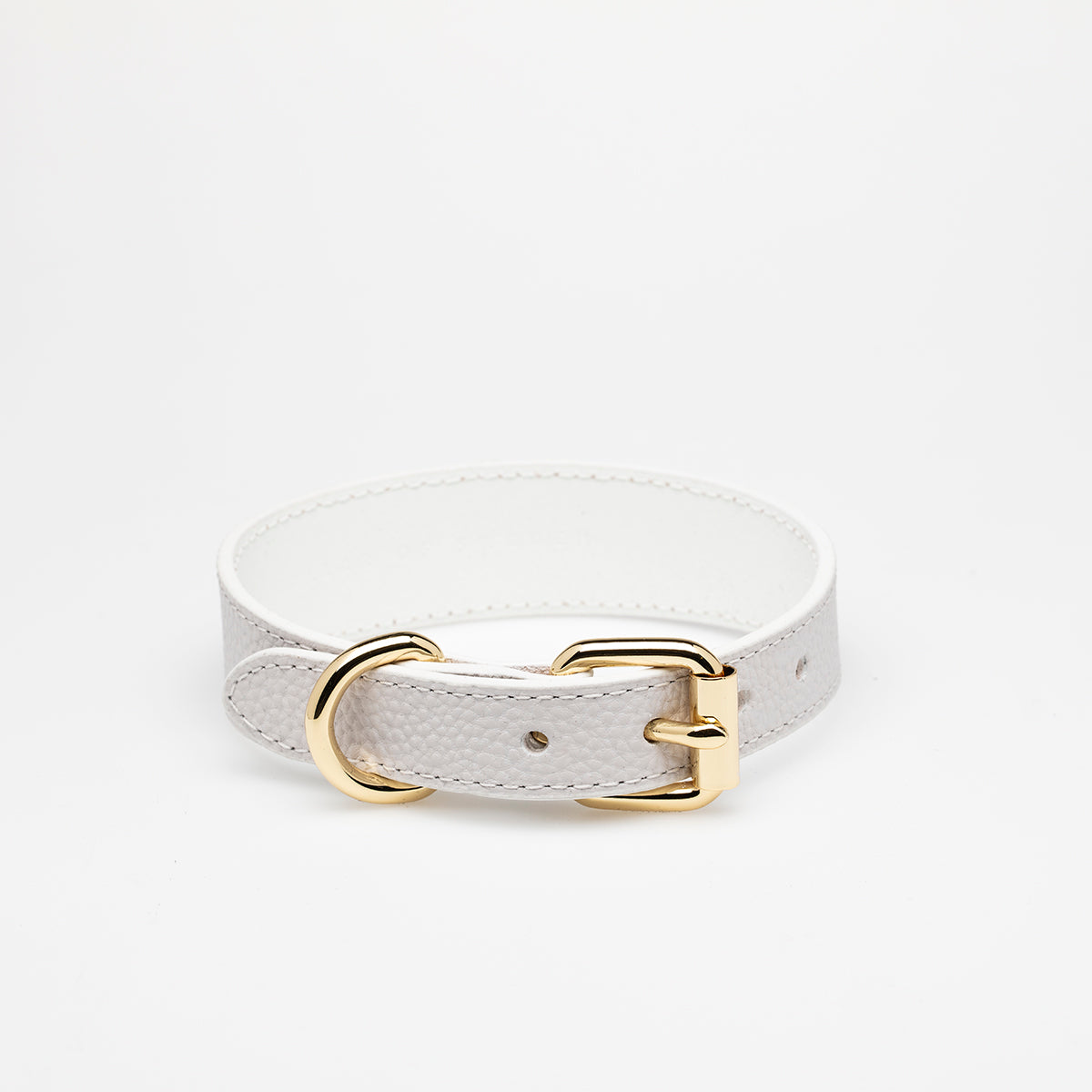 image - White Leather Collar Large Thin